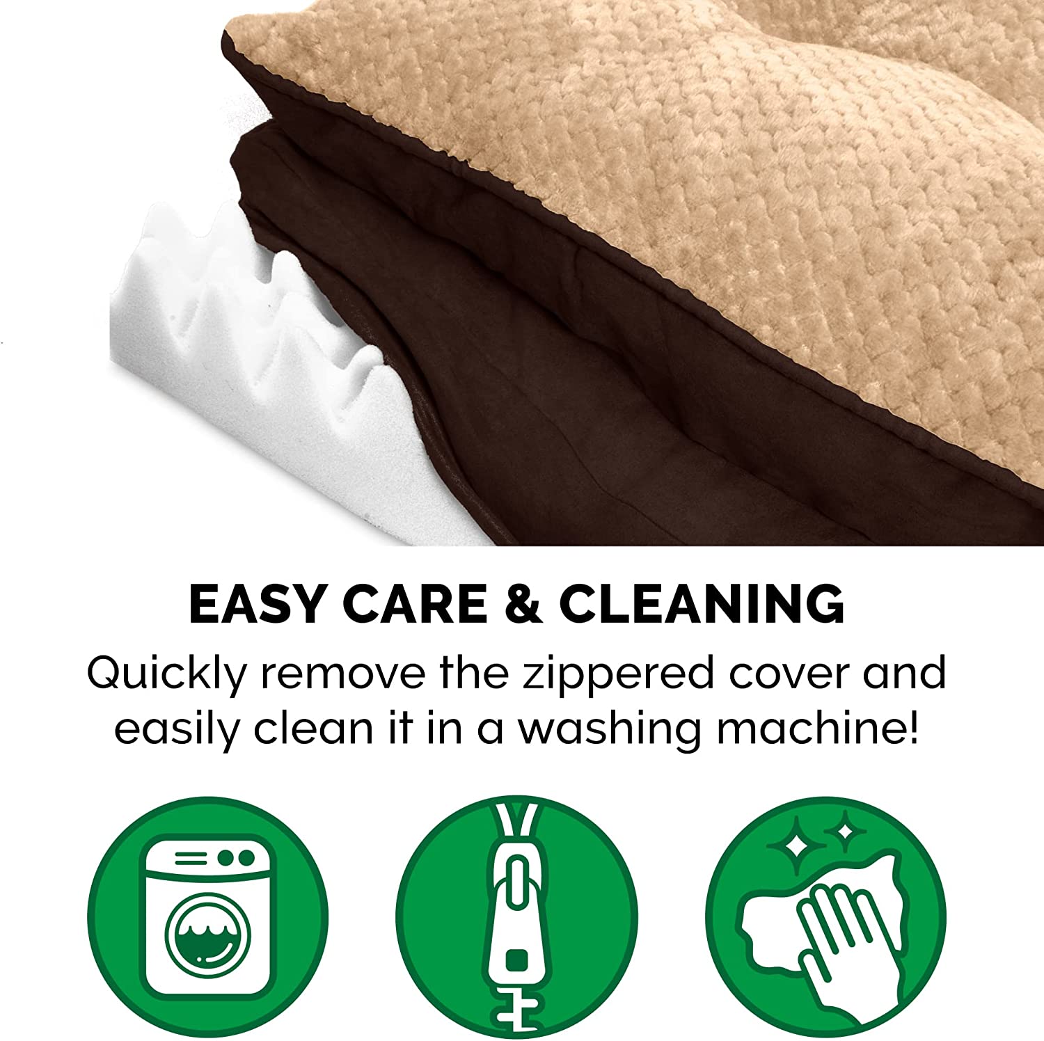 Furhaven XL Orthopedic Dog Bed Minky Plush and Suede Pillow Top Mattress w/ Removable Washable Cover - French Roast， Jumbo (X-Large) Pillow Top - Minky Plush and Suede (French Roast) Jumbo Orthopedic Foam