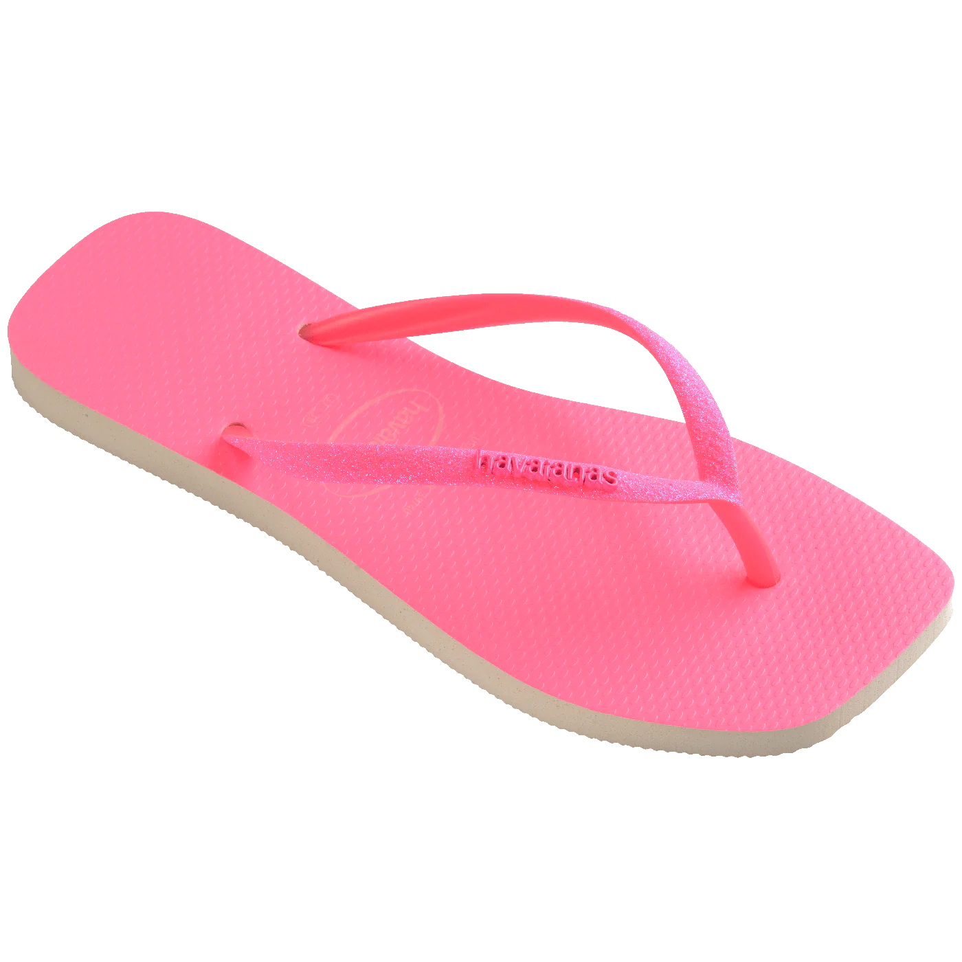 Chinelo Havaianas Slim Square Glitter Neon