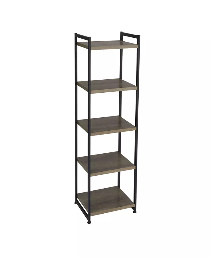 Household Essentials Household Essential Ashwood 5-Shelf Storage Tower