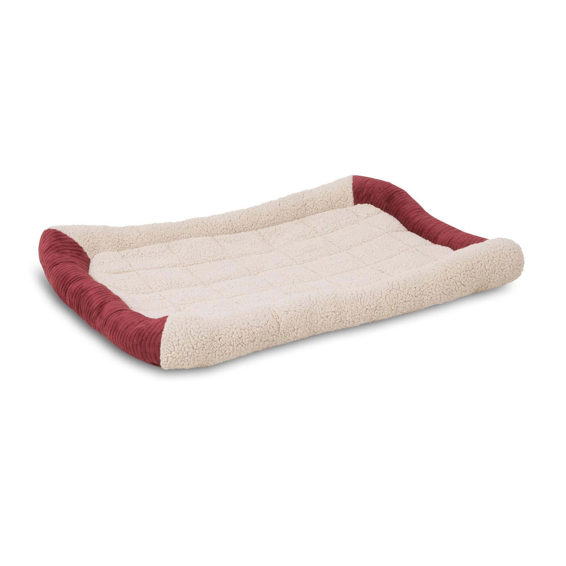 Aspen Pet Self Warming Bolster Kennel Mat ， Warm Spice Red ， 16-in