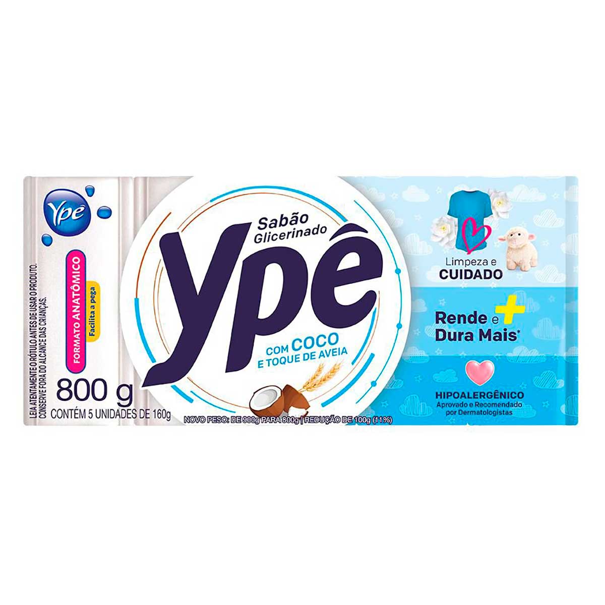 Sabao em Barra Ype Coco e Aveia 800g