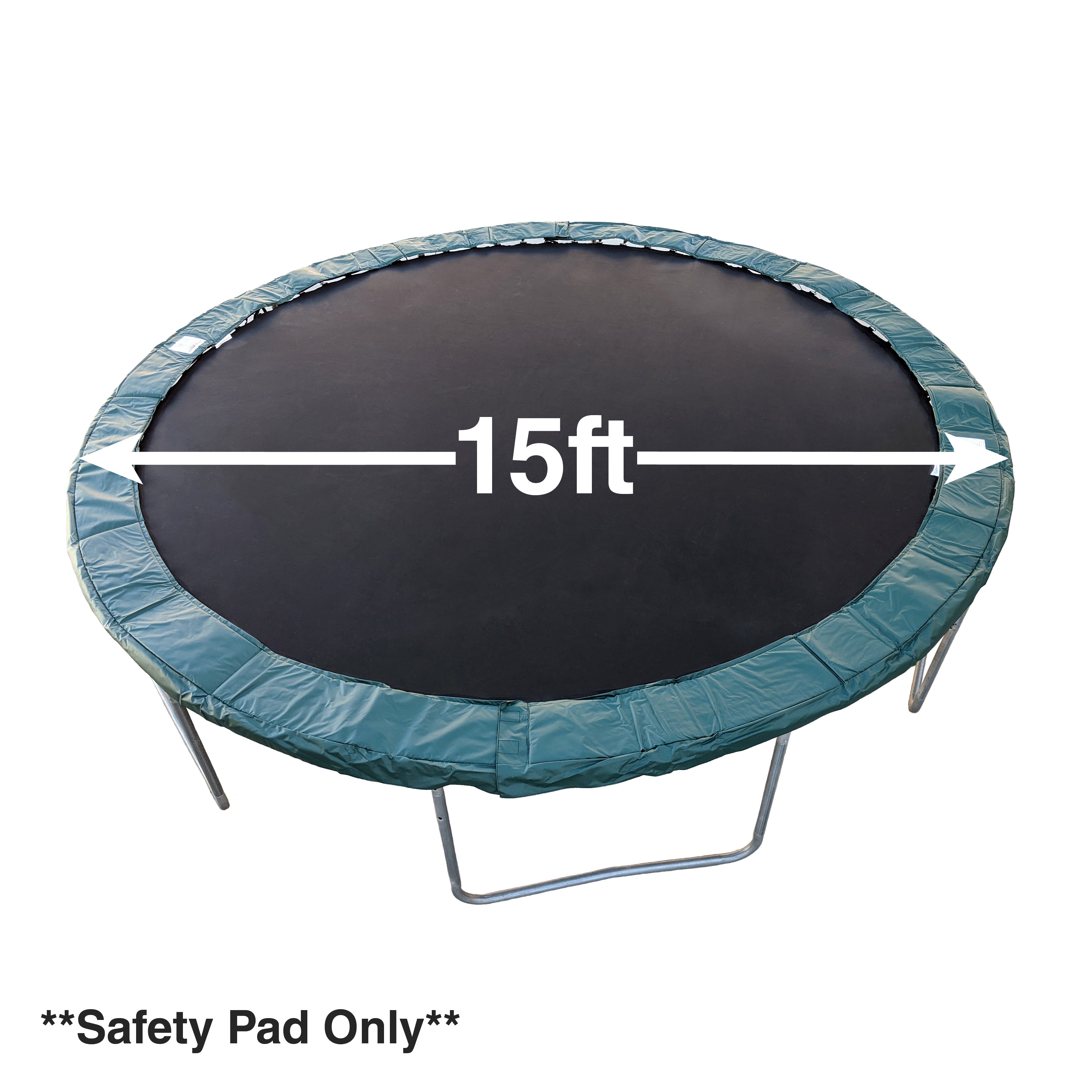 TrampolinePro 15ft Round Trampoline Green Safety Pad