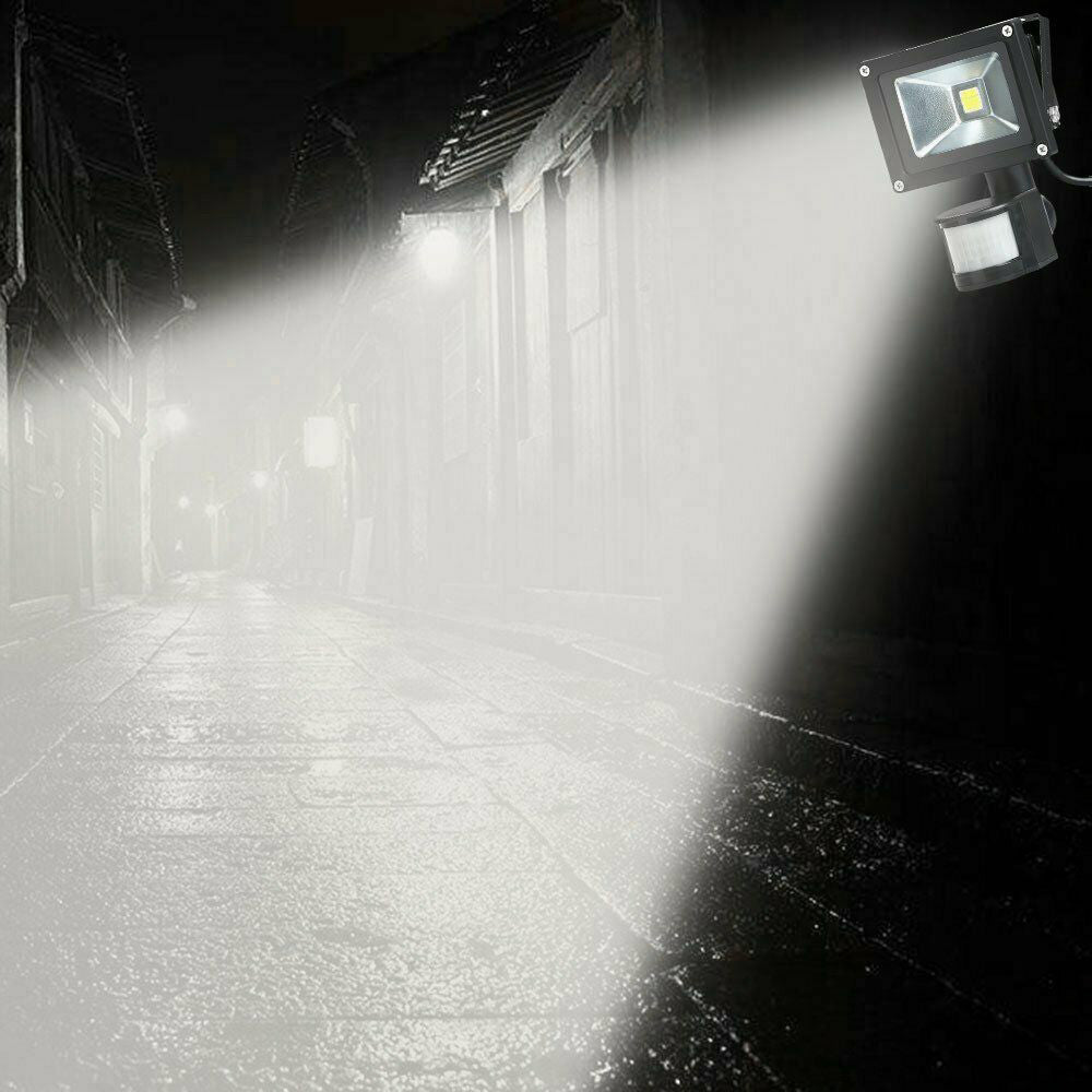 Walmeck LED Motion Sensor Flood Light AC85-265V Outdoor Sensitive Lights Wall Fixture Lamps Floodlight for Parking Yard Patio Pathway Porch Entryways