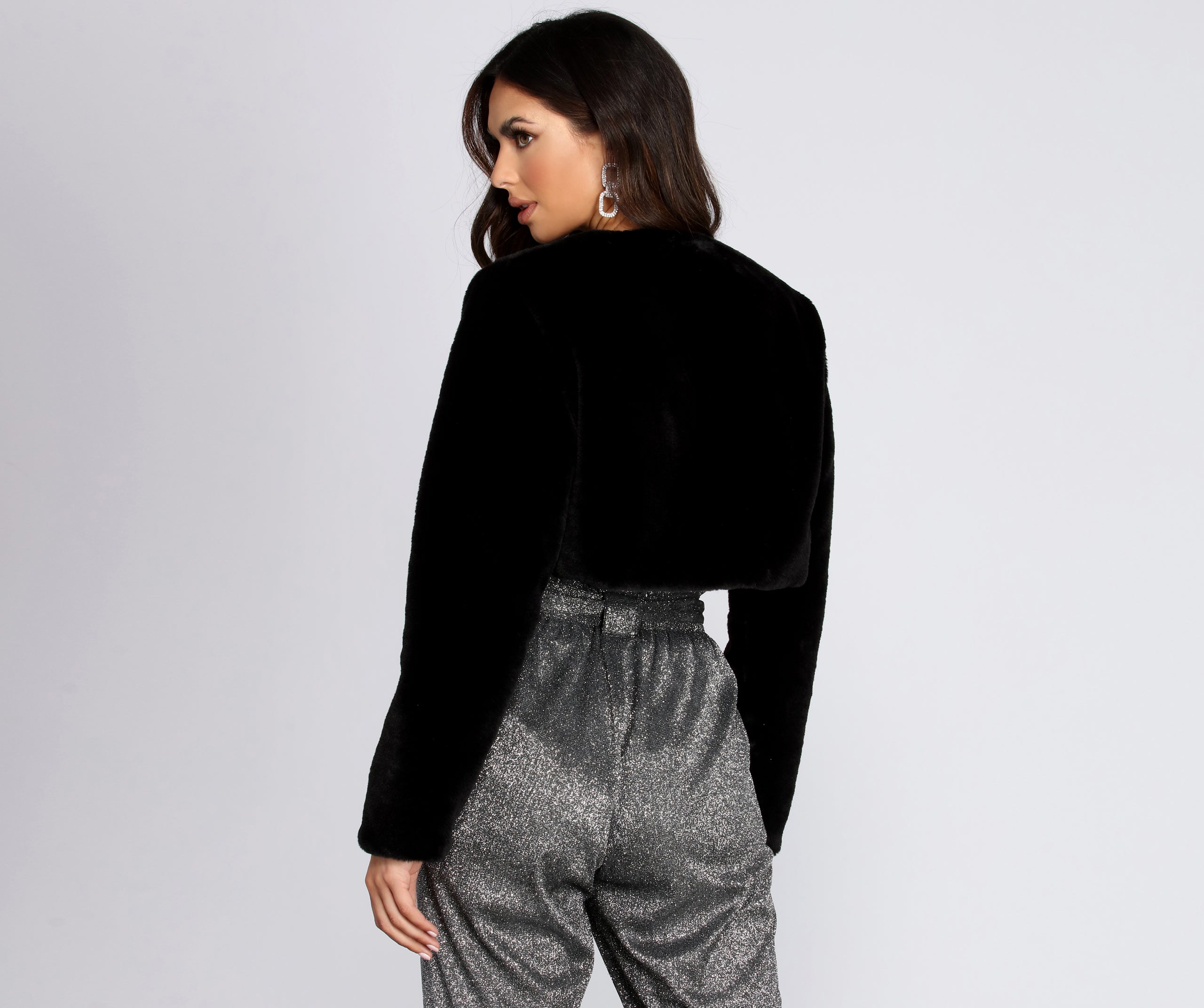 Faux Fur Crop Jacket