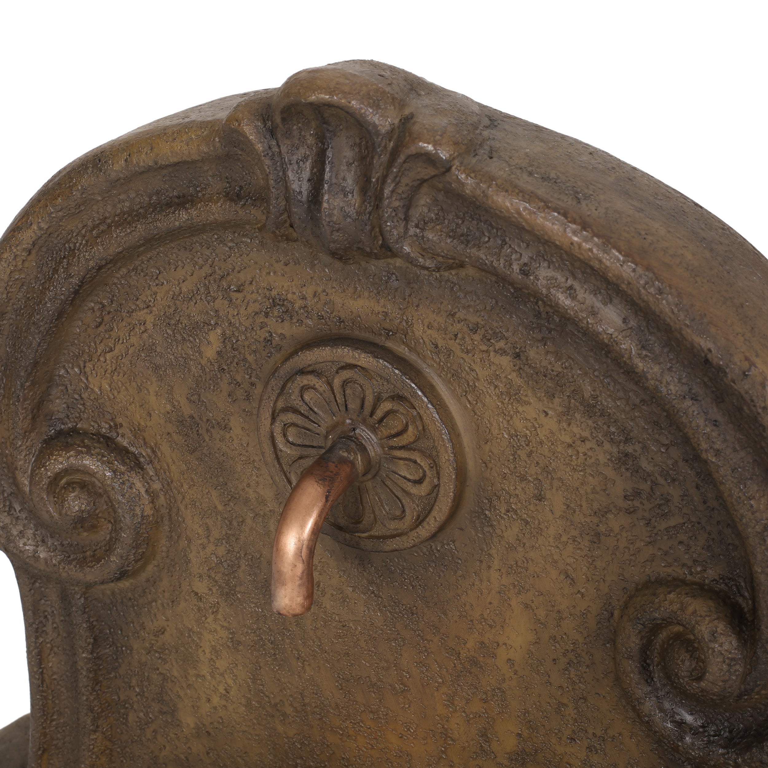 Devore Outdoor 2-Tier Single Spout Fountain, Light Brown