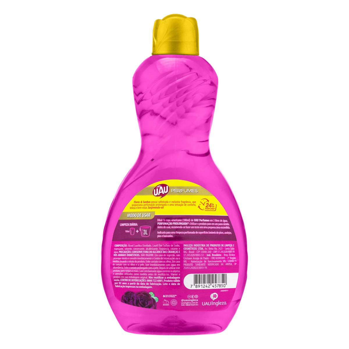 Limpador Perfumado Flores & Sonhos Uau Perfumes Frasco 1l Gratis 20% de Desconto