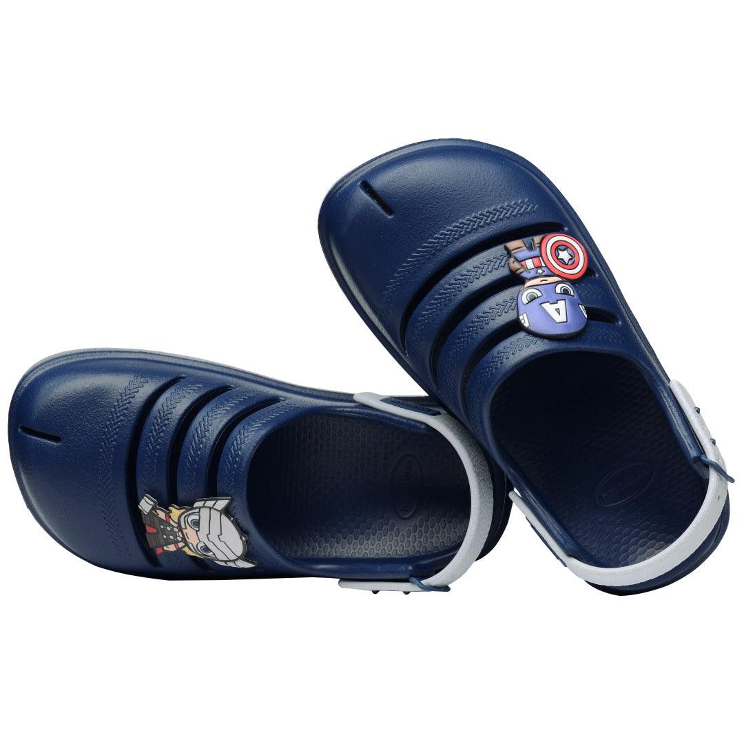 Chinelo Clog Havaianas Infantil Marvel Capitão América Marinho