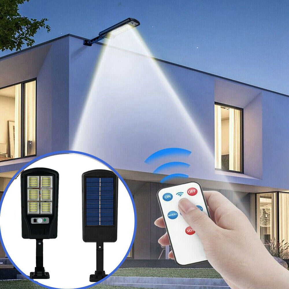 UMEXUS Solar Wall Lights， 240 LED PIR Motion Sensor Remote Control Lamp for Street Yard Outdoor Lamp， IP67 Waterproof