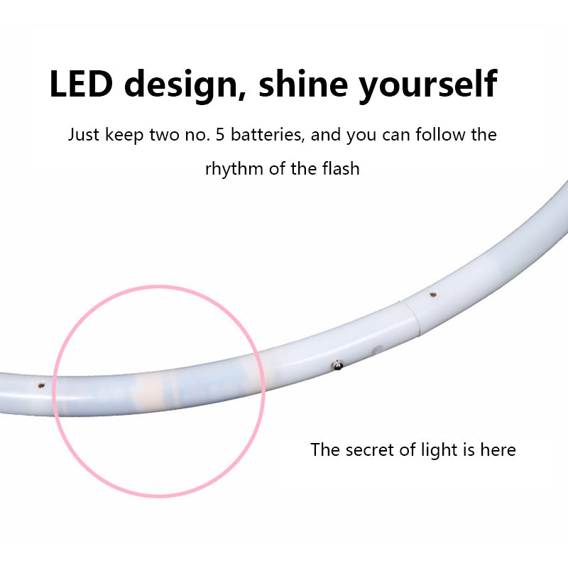 Detachable 10 LED Glowing Sport Hoop Multicolor Hoop Weight Loss Bodybuilding Fitness Hoops For Children Adult