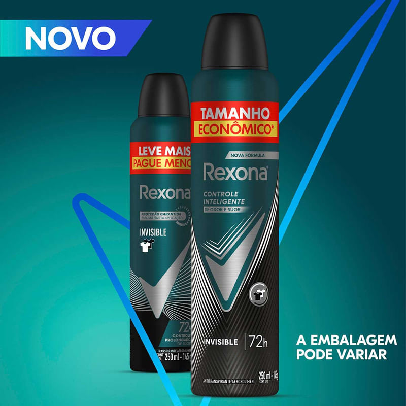 Antitranspirante Aerosol Rexona Men Invisible 250 ml