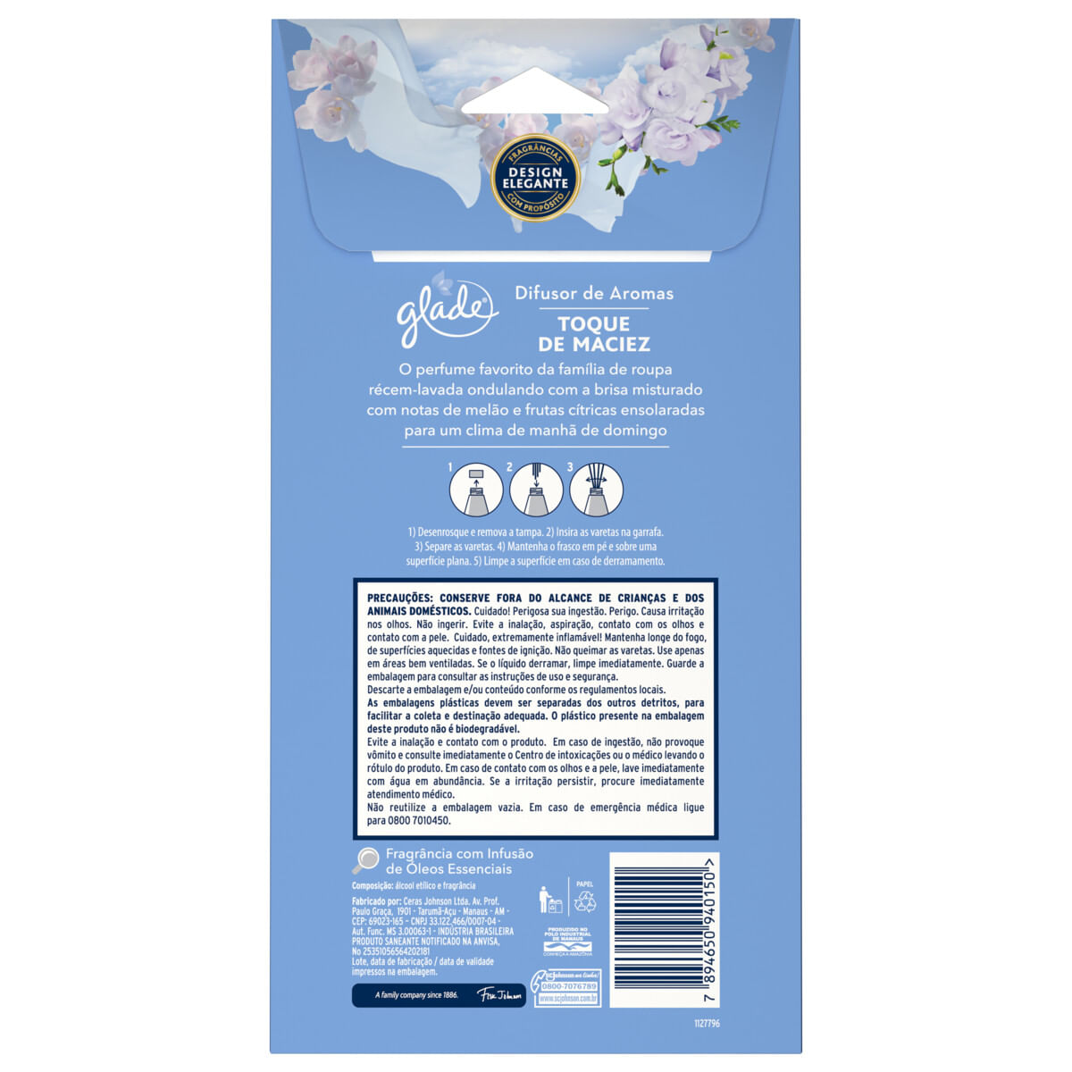 Desodorizador Glade Difusor Toque de Maciez 100ml