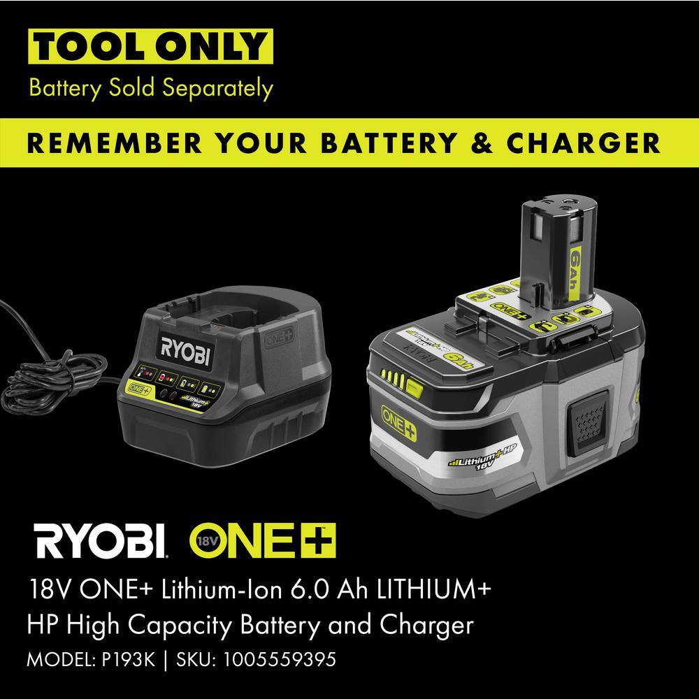 RYOBI ONE+ 18V 13 in. Cordless Battery Walk Behind Push Lawn Mower (Tool Only) P1108BTL