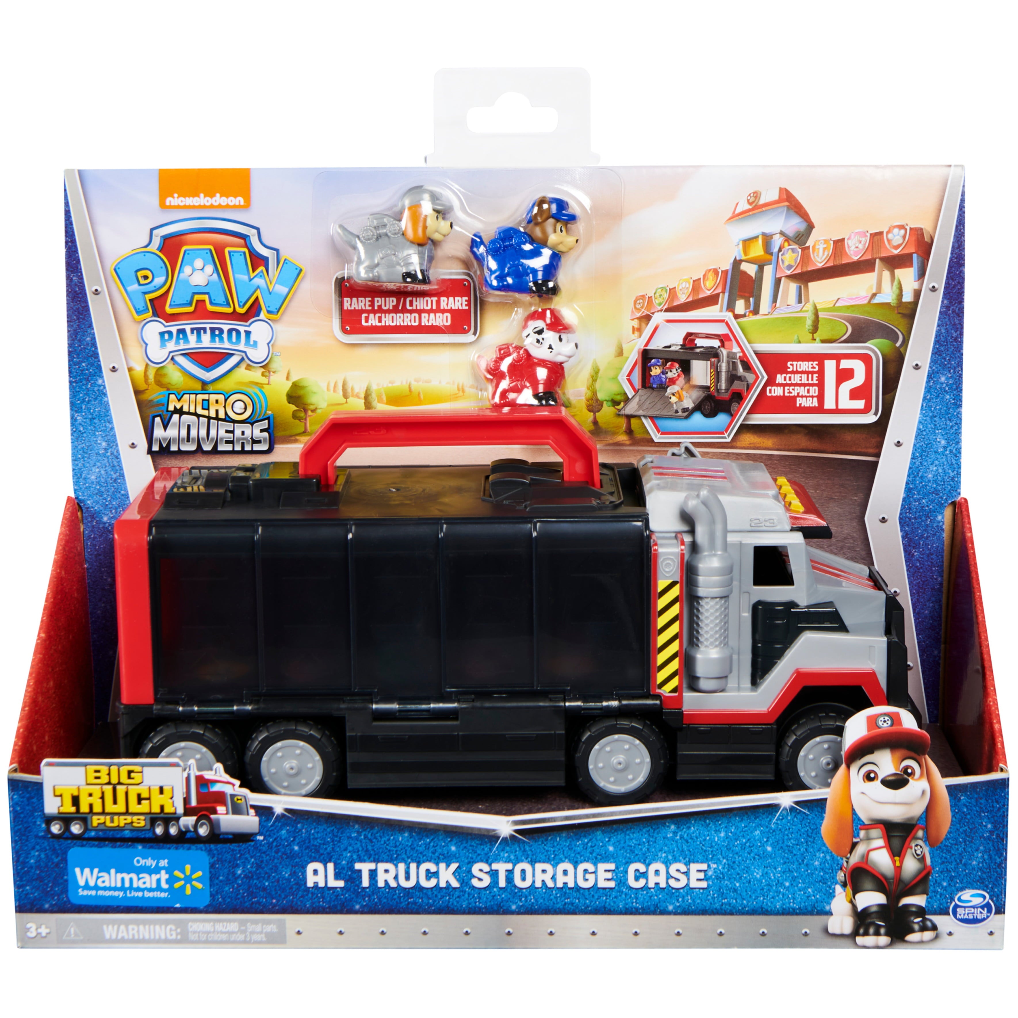 PAW Patrol， Micro Movers， Al Truck Storage Case with Action Figures， for Ages 3 and up