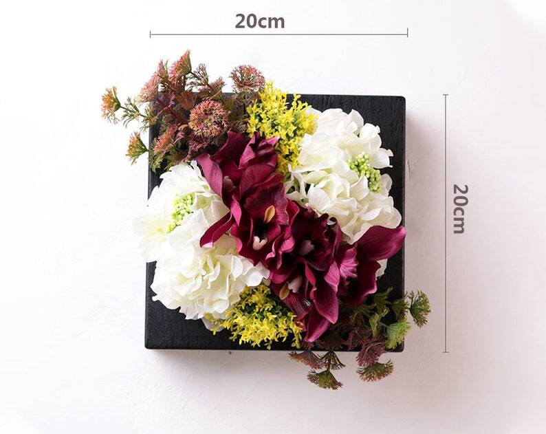 Unique Realistic 3D Rustic Faux Artificial Succulents Wall Art Tropica