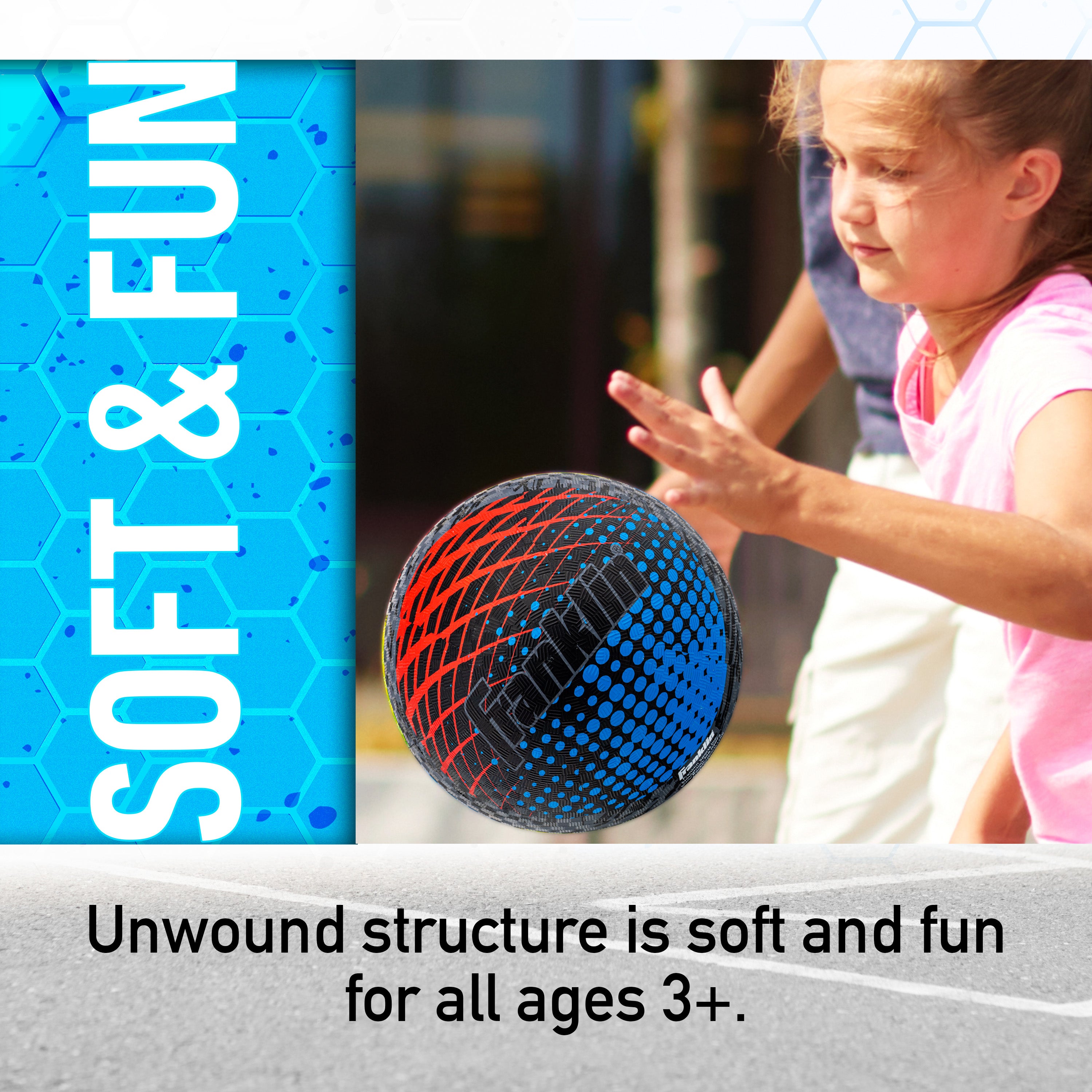 Franklin Sports MYSTIC Rubber Playground Ball - Kickball， Dodgeball and Four Square Ball - 8.5