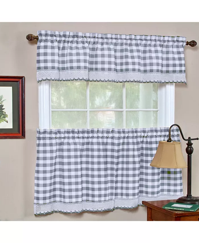 Achim Buffalo Check Window Curtain Tier Pair， 58x36