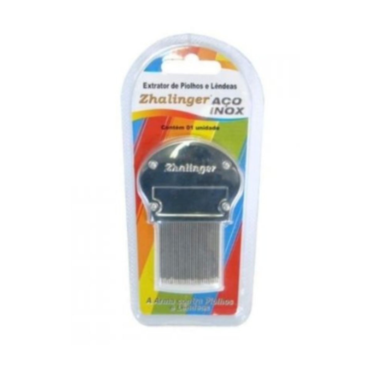 Pente Aco Extrator de Piolho Grande Zhalinger