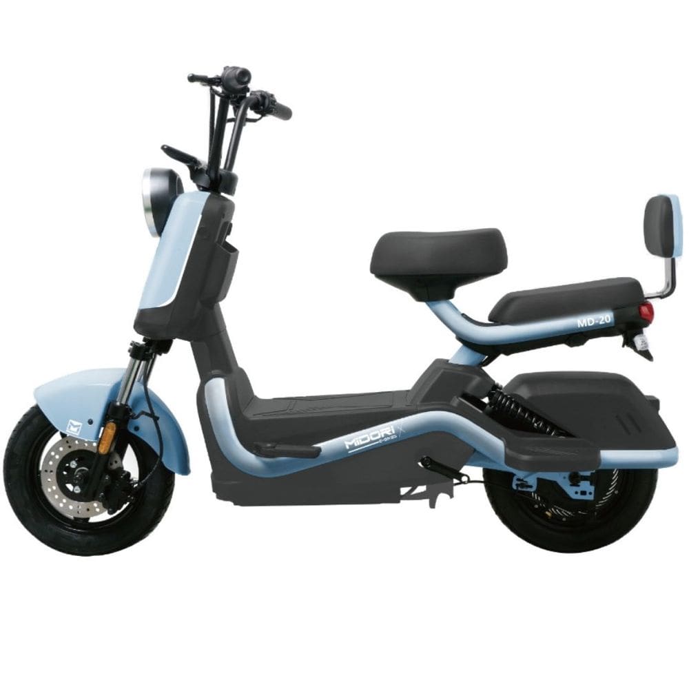 Bicicleta Elétrica Scooter Autopropelida Freio a Disco 650W 48V MD-20 Azul Midori