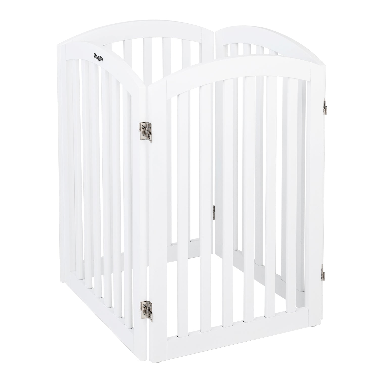 VINGLI 30” Tall Free Standing Pet Gates for Doorways， 4 Panel Folding Dog Gates for The House Extra Wide