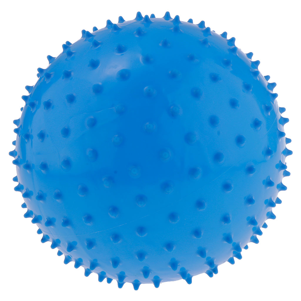 9 Inch Kids Knobby Spiky Sensory Ball for Yoga Massage Blue