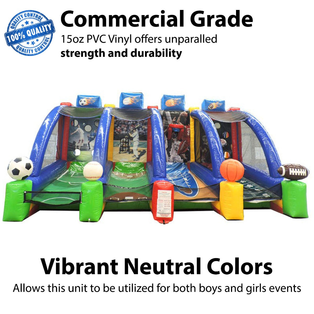 TentandTable Bounce House Commercial Vinyl Interactive Inflatable Kids Game， Sports Carnival Games