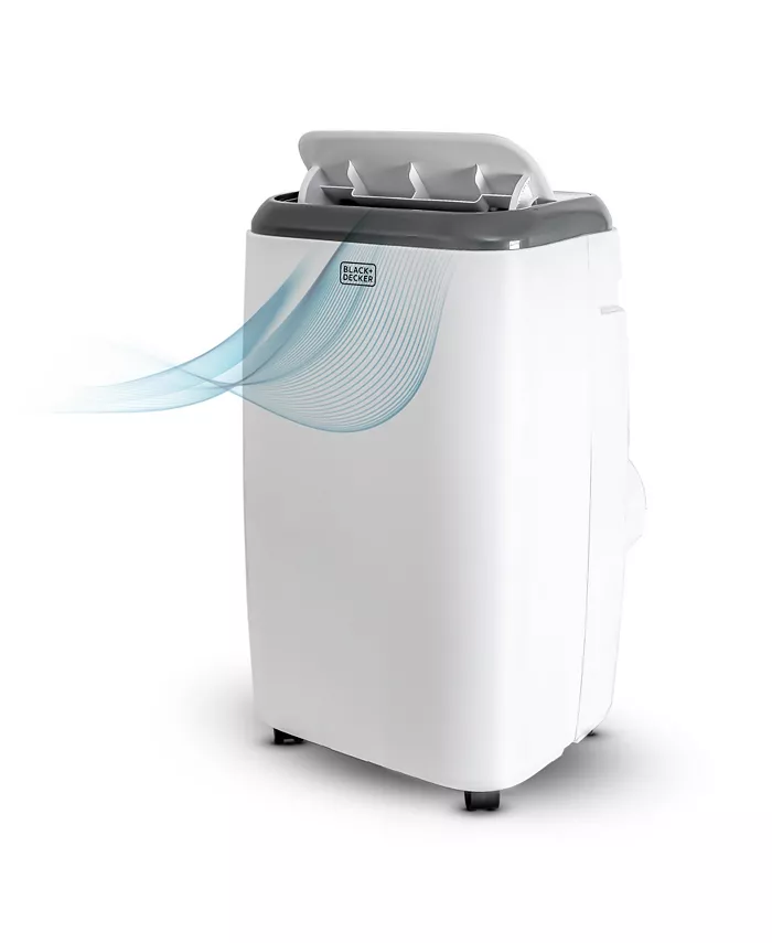 BLACK+DECKER 10，000 BTU SACC CEC (14，000 BTU ASHRAE) Portable Air Conditioner with Remote Control， White