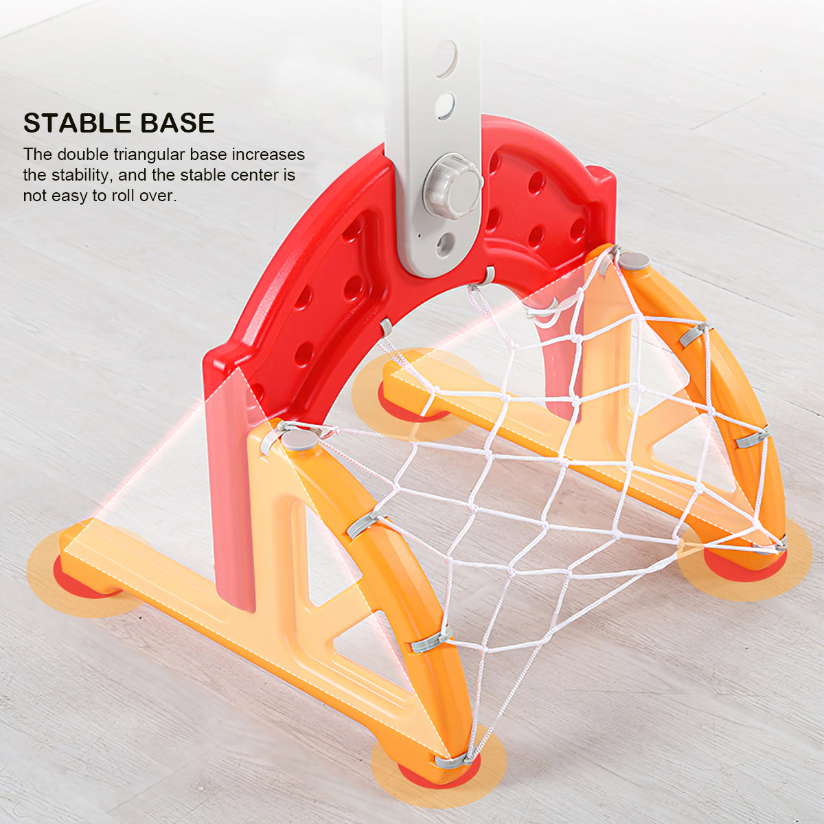 Techvida， 2 in 1 Toddler Basketball Hoop， Kids Basketball hoop， Adjustable Basketball Hoop Set with Basketball， Football