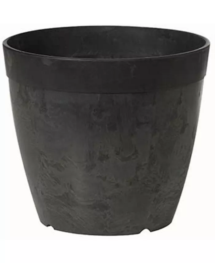 Novelty Manufacturing 03128 Round Dolce Flower Pot Planter， Black， 12