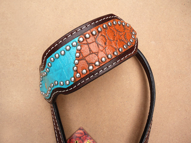 13BH Western Horse One Ear Headstall Tack Bridle American Leather Hilason