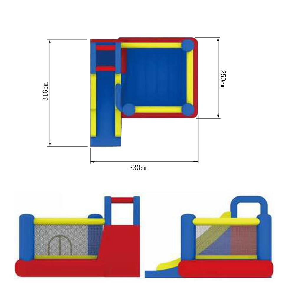 Zimtown Inflatable Bounce House Castle， Kids Slide Jumper Bouncer with 450W Air Blower