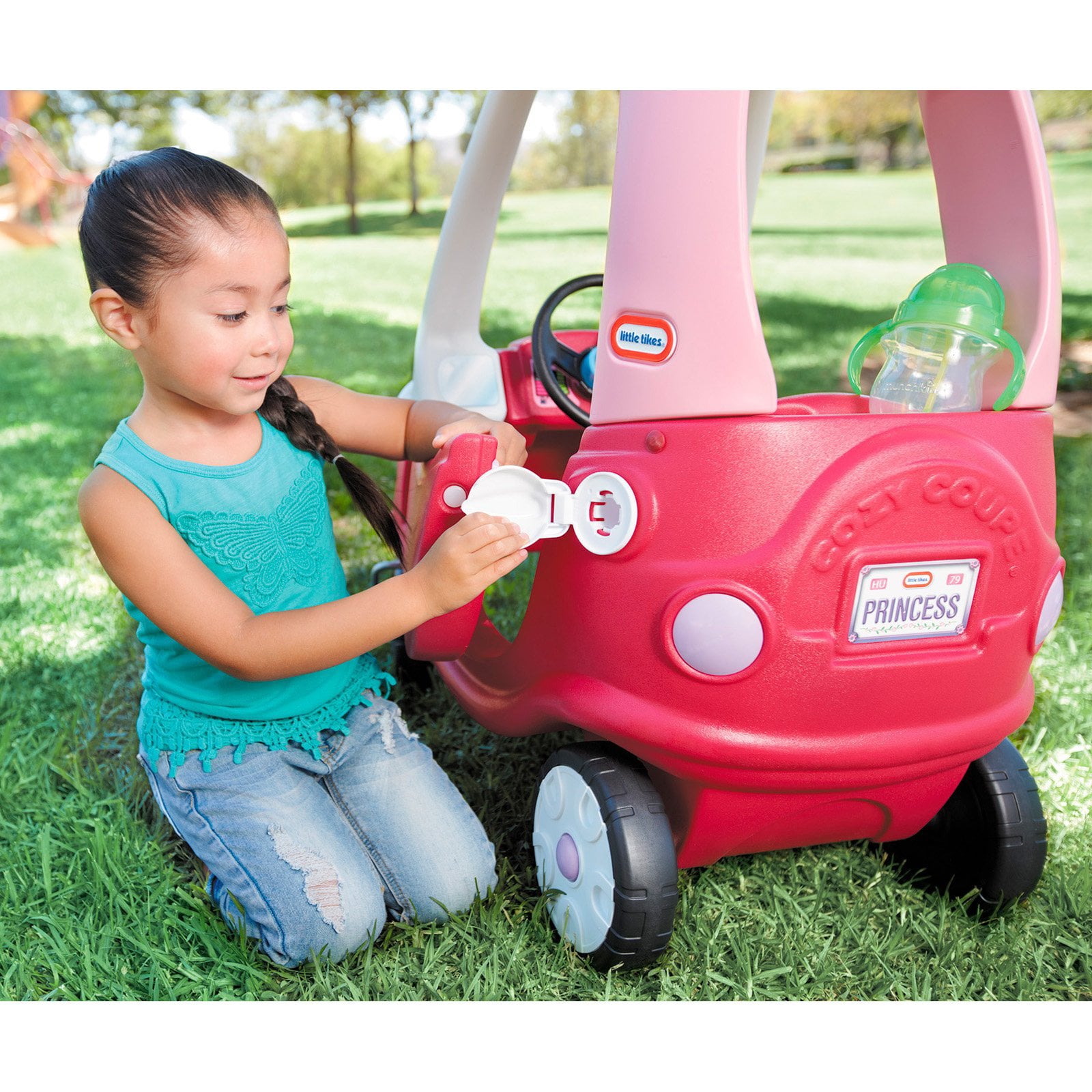 Little Tikes Princess Cozy Coupe， Princess Coupe Colorful， 33.5 Inch