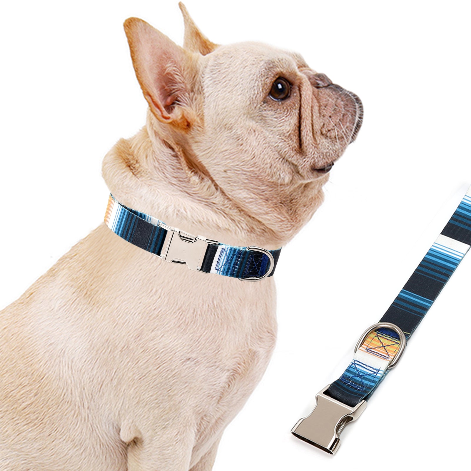 CHBORLESS Soft Nylon Dog Collar Adjustable Pet Puppy Collar with Metal Clasp