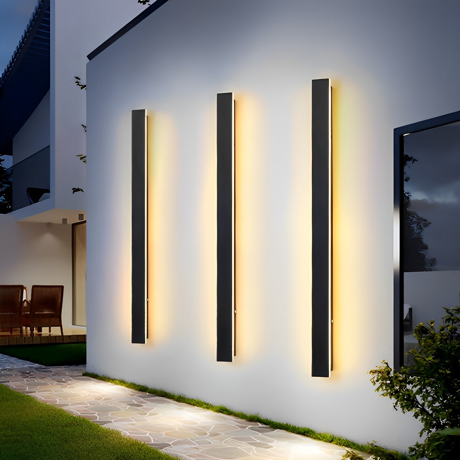 Censlighting Linear LED Outdoor Waterproof Wall Lamp IP67 Patio Hallway Lighting Garden Villa 6000K Lamp