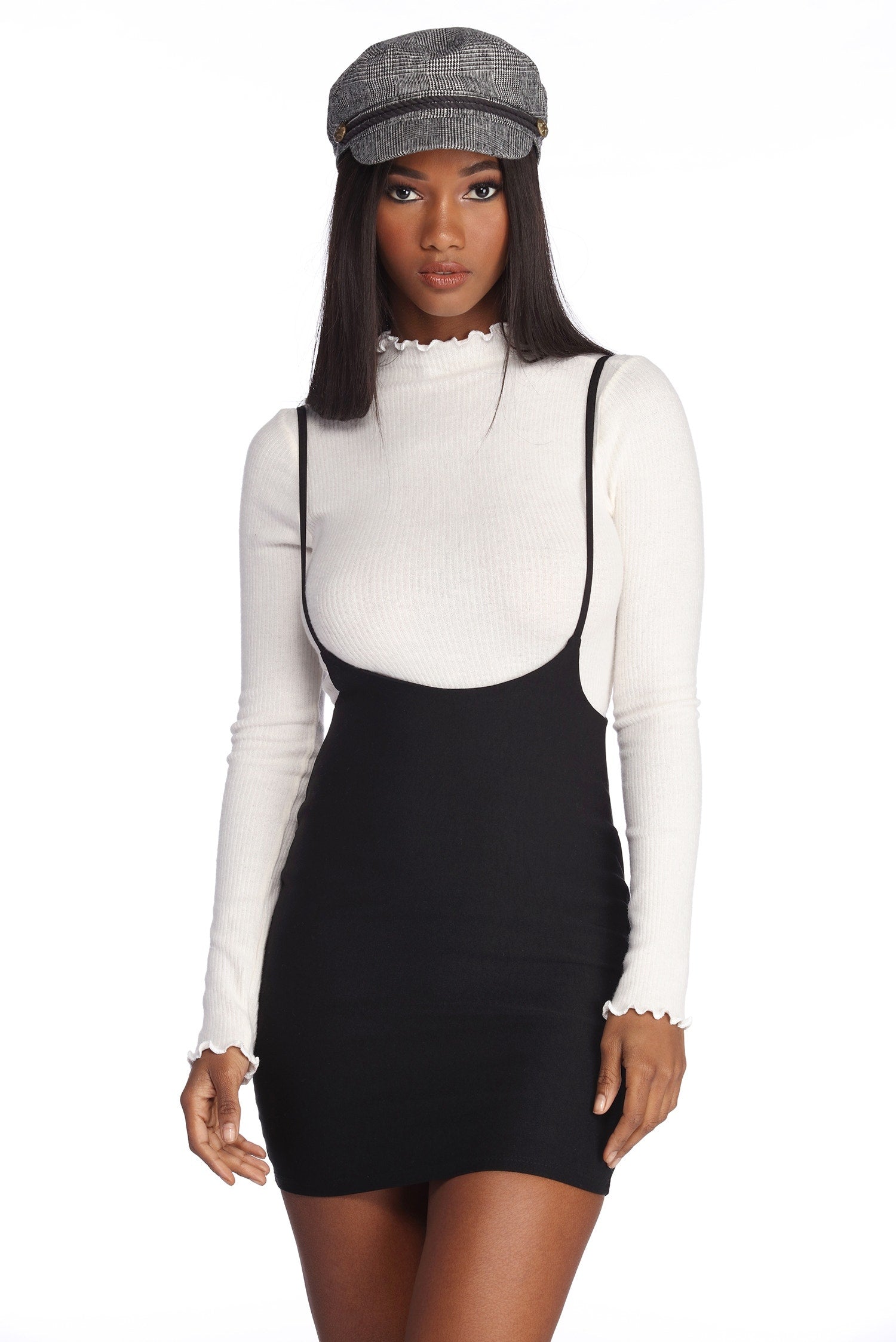 Intellectual Suspender Mini Skirt