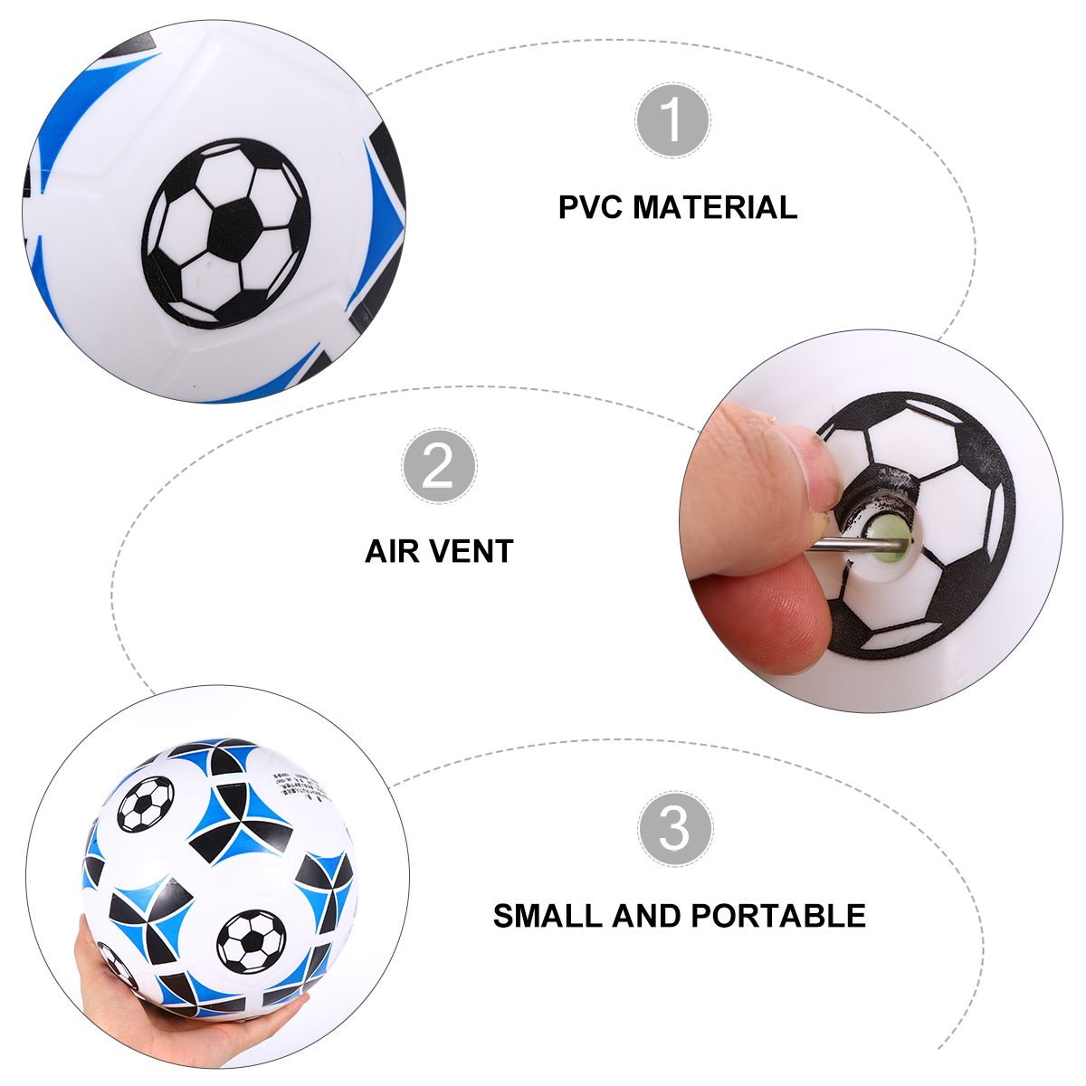 8.5 Inch Kindergarten Baby Inflatable Ball Beach Toy Soccer Football PVC Ball