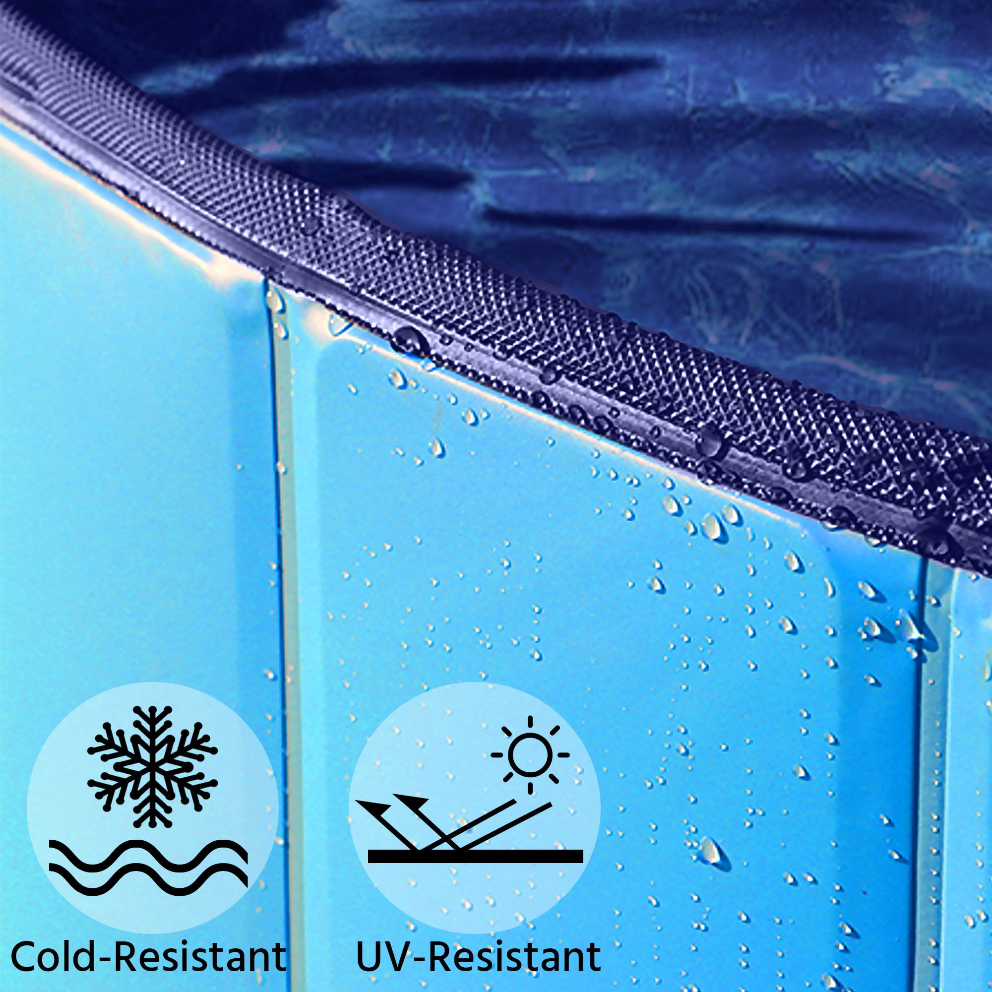 Easyfashion Foldable Pet Swimming Pool Wash Tub for Cats and Dogs， Blue， XX-Large， 63