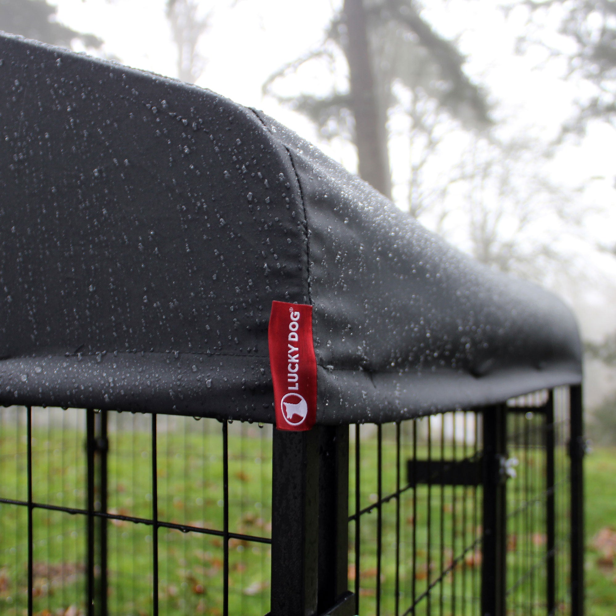 Lucky Dog STAY Series 4 x 8 x 6 Foot Roofed Steel Frame Villa Dog Kennel