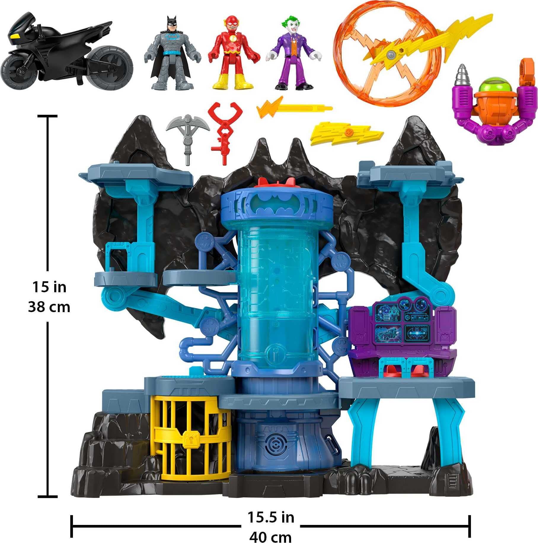 Imaginext DC Super Friends Batman The Joker and The Flash Playset Batcave Showdown