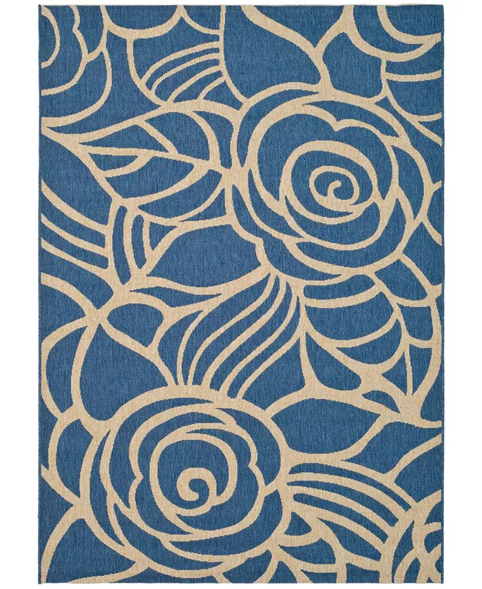 Safavieh Courtyard Blue and Beige 2'7