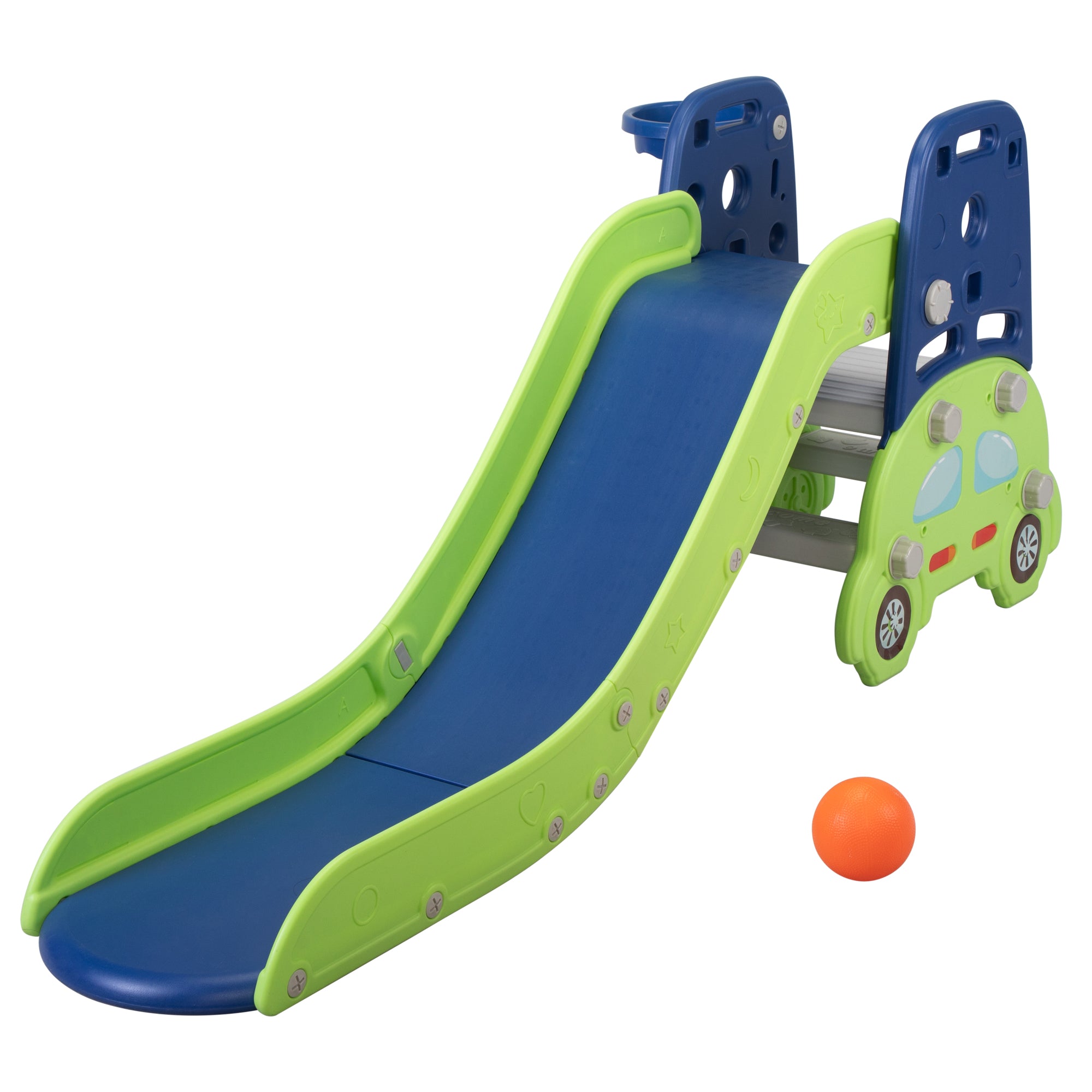 Multi functional slide car model - blue-green
