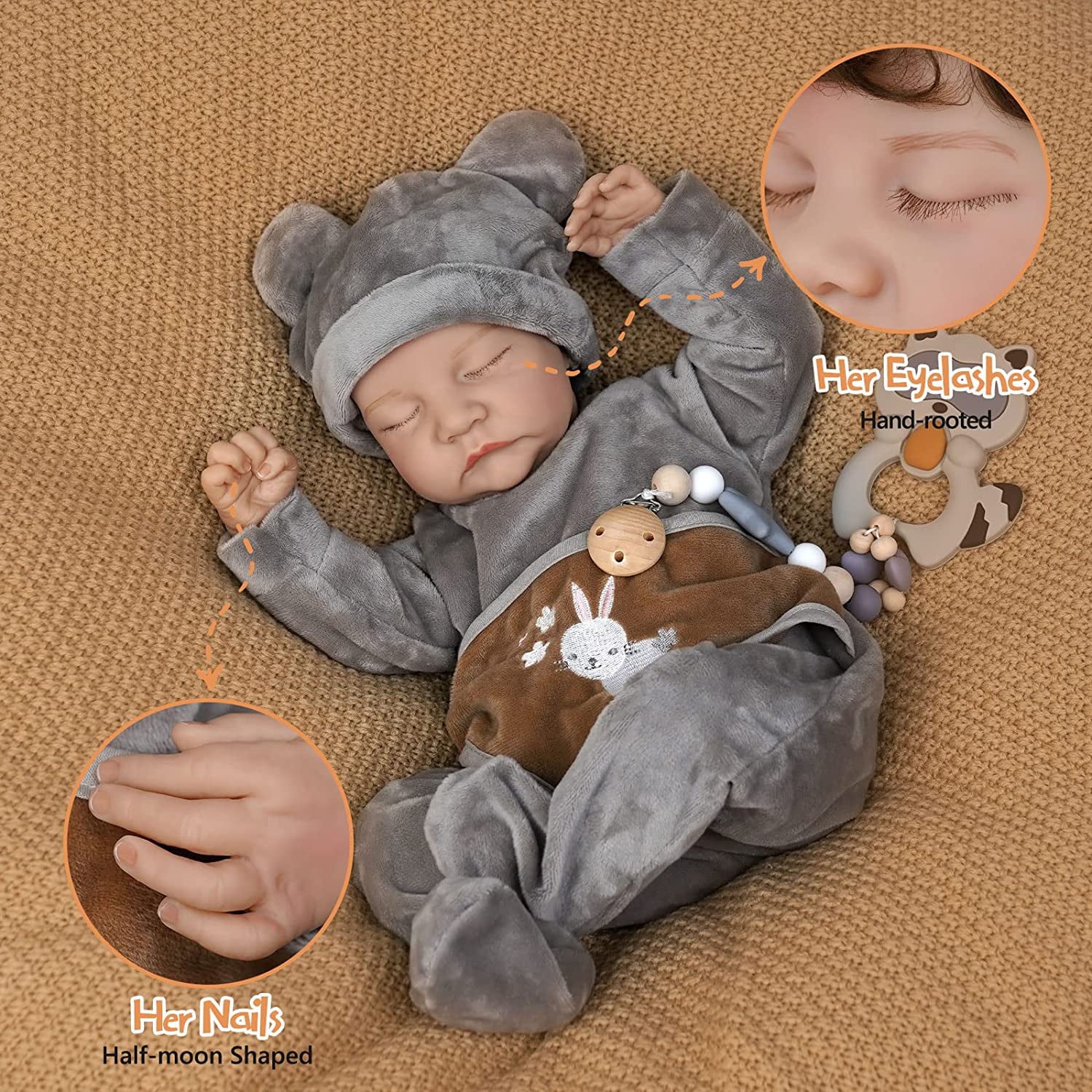 Reborn Baby Dolls Boy 20 inch Realistic Newborn Baby Dolls Full Body Vinyl Real Life Baby Dolls with Toy Accessories