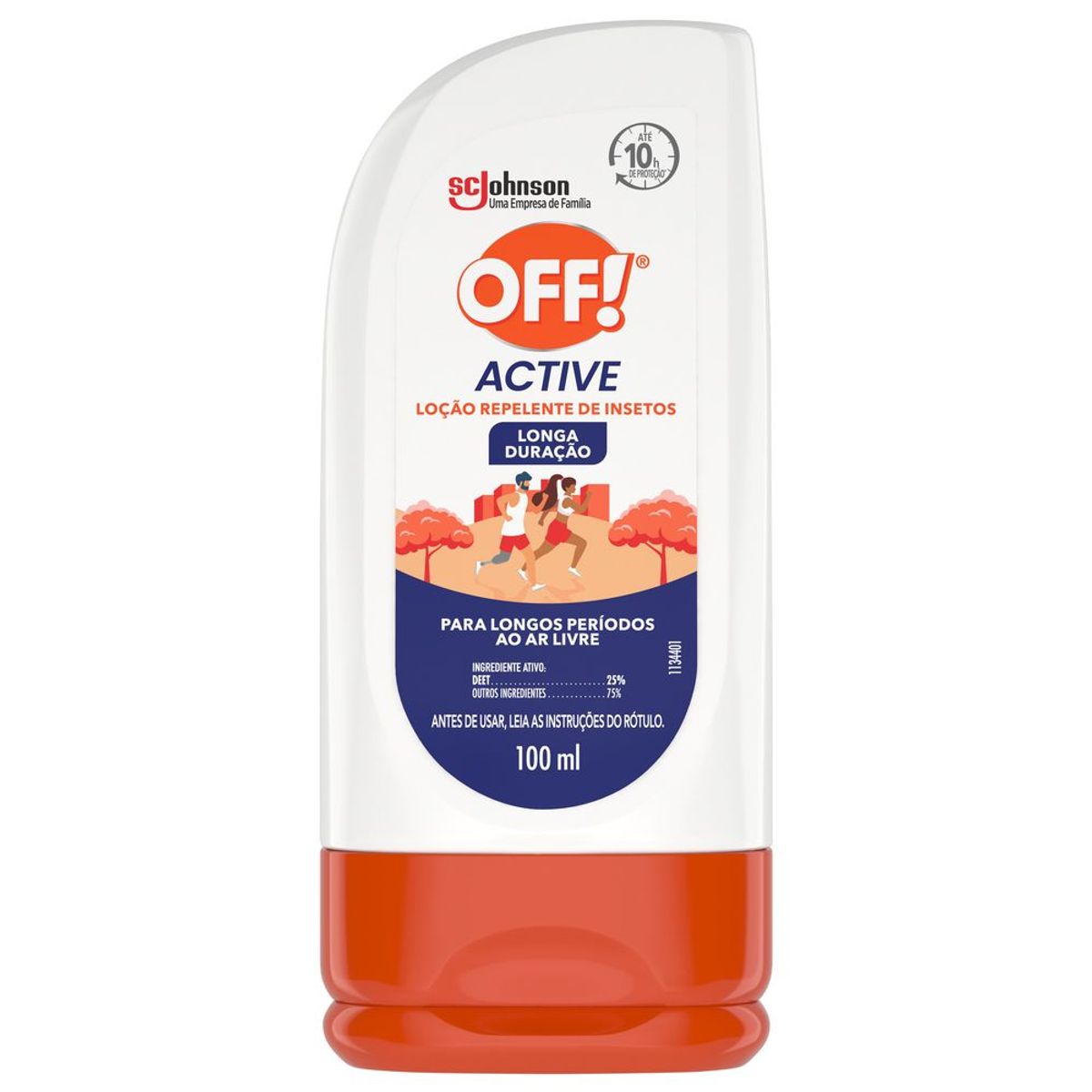 Repelente de Insetos Locao Off! Active Longa Duracao Squeeze 100ml