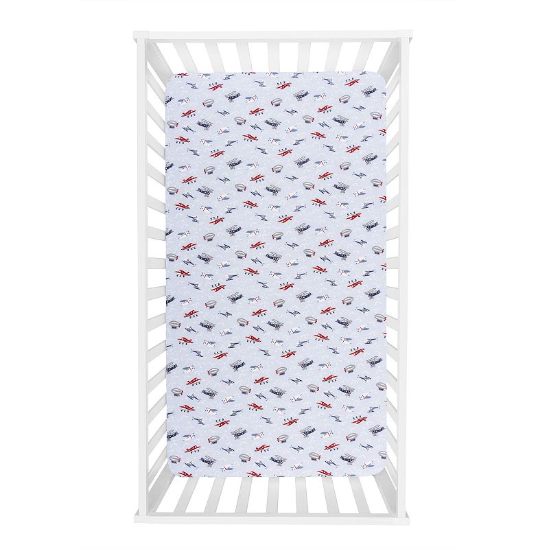 Trend Lab Adventure Awaits Sky Traveler Flannel Fitted Crib Sheet