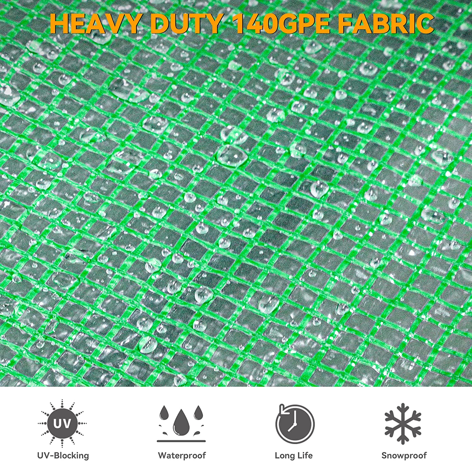 YITAHOME 10'x7'x7' Greenhouses Outdoor Large Walk-in Green house Heavy Duty Tunnel Green Houses Portable Hot Plant Gardening Upgraded Galvanized Steel Stake Ropes Zipper Screen Door 5 Crossbars Garden