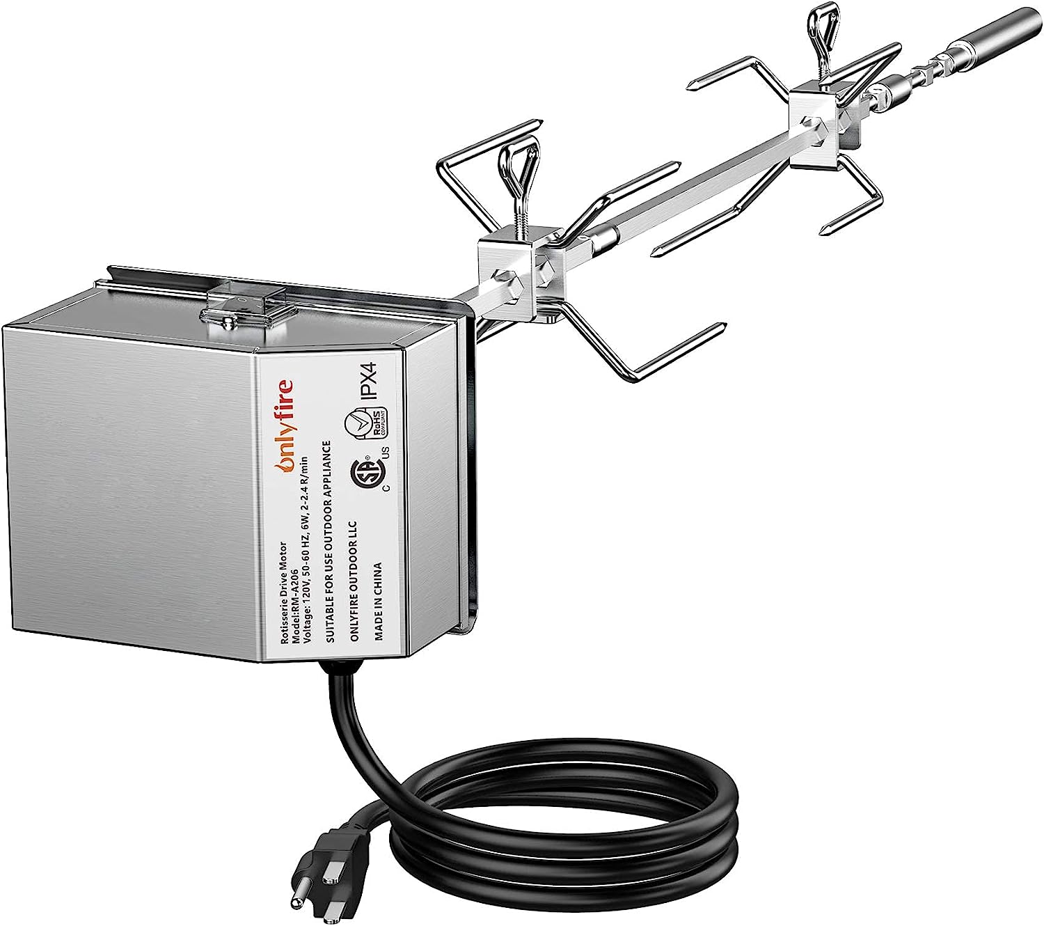 Rotisserie Kit Fits for Weber 7659 Spirit II 200/300 Series Gas Grills, Spirit ii e-210, s210, e-310, s-310
