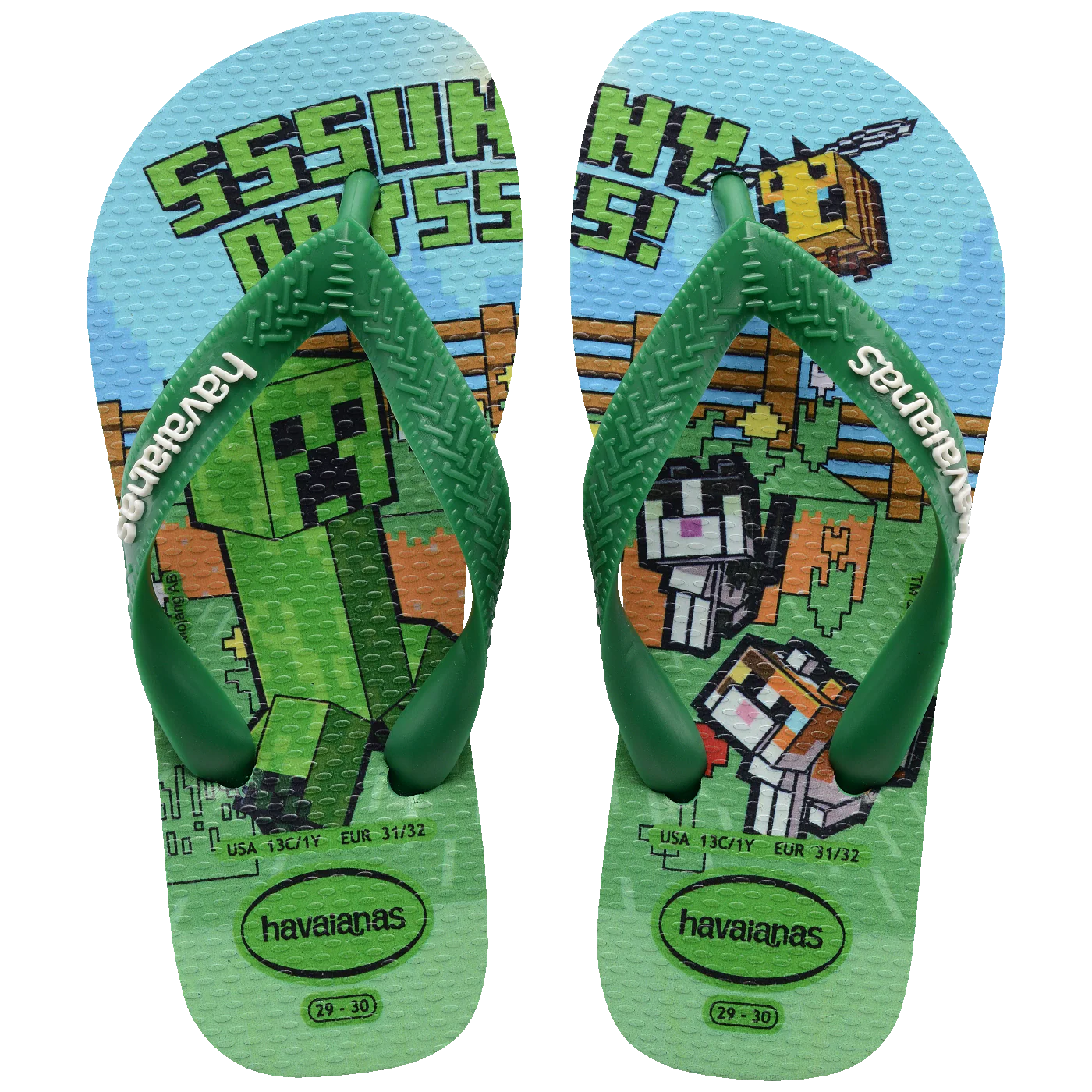 Chinelo Havaianas Infantil Minecraft
