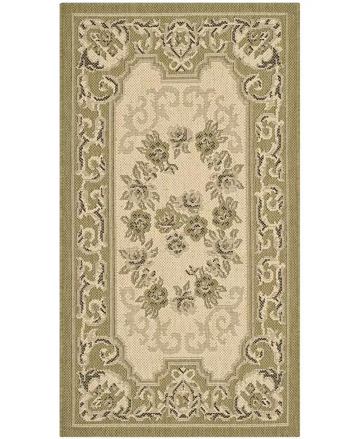 Safavieh Courtyard Cream and Green 2' x 3'7