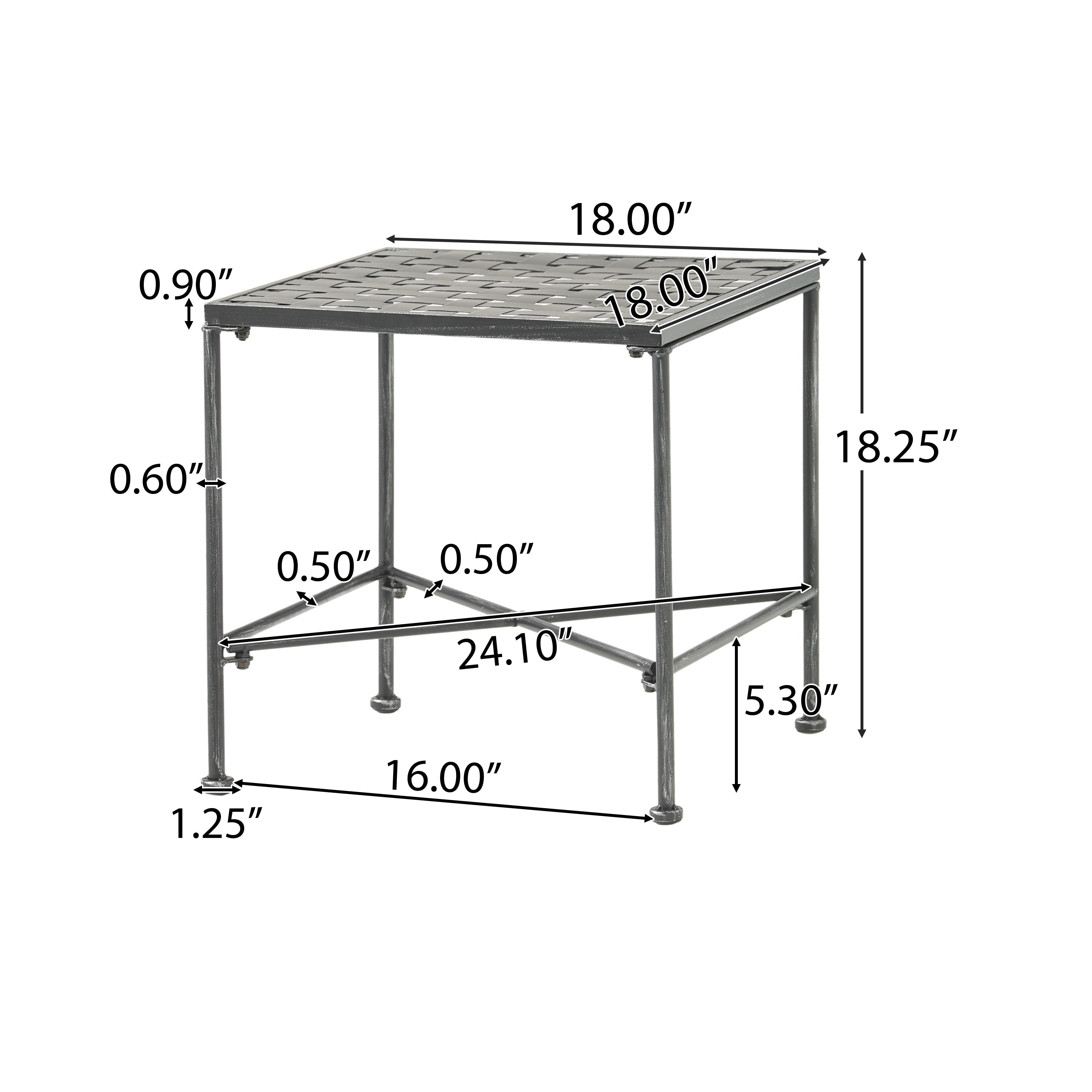 Kent Outdoor Black Iron Side Table