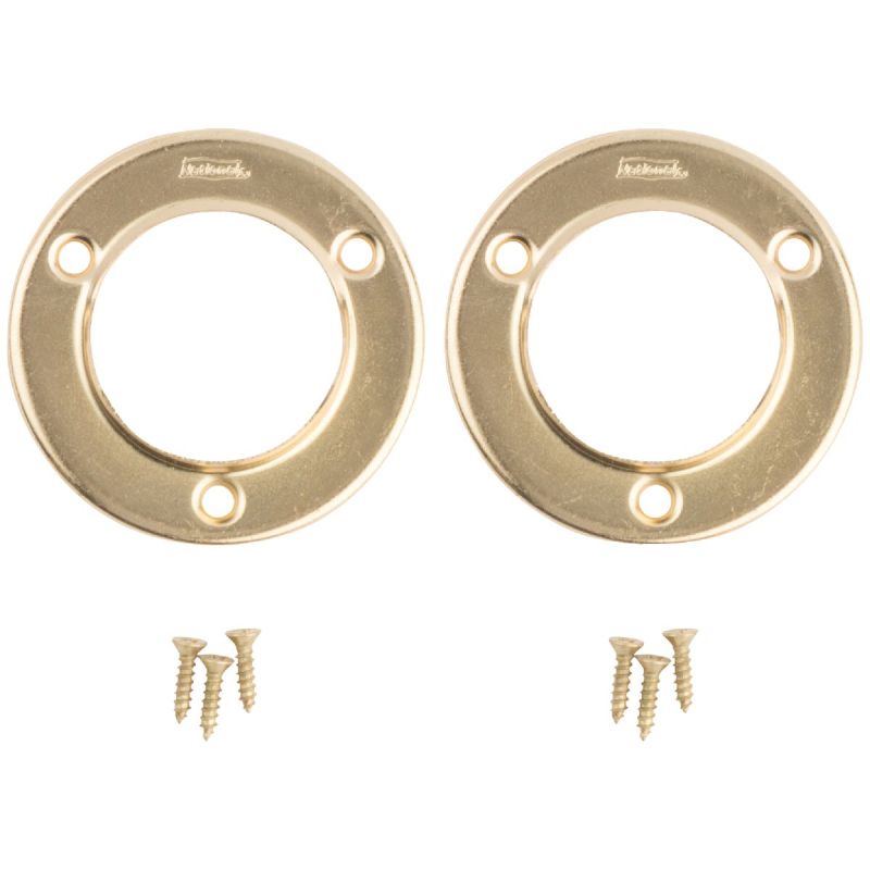 National Closet Rod Socket Satin Brass