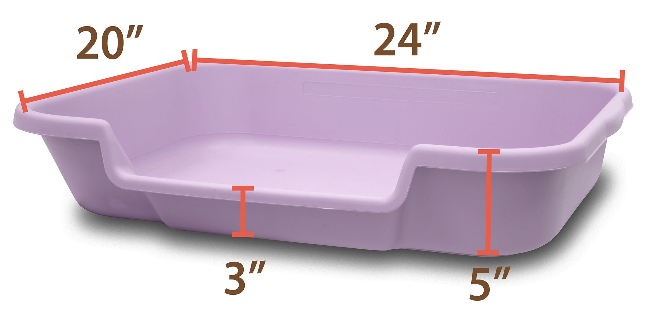 Kitty Go Here Senior Cat Litter Box for Cats Who Can't Cope With A Traditional Litter Box Lavender